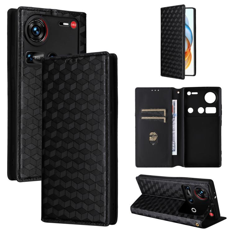 Cubic Grid Texture Flip Leather Phone Case, For ZTE Nubia S 5G / A403ZT, For ZTE Blade V70 Design 4G, For ZTE Blade V70 Max / nubia V70 Max, For ZTE nubia Z70 Ultra, For ZTE Blade V70 4G / nubia V70 4G, For ZTE nubia RedMagic 10 Pro / 10 Pro+          ...