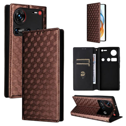 Cubic Grid Texture Flip Leather Phone Case, For ZTE Nubia S 5G / A403ZT, For ZTE Blade V70 Design 4G, For ZTE Blade V70 Max / nubia V70 Max, For ZTE nubia Z70 Ultra, For ZTE Blade V70 4G / nubia V70 4G, For ZTE nubia RedMagic 10 Pro / 10 Pro+          ...