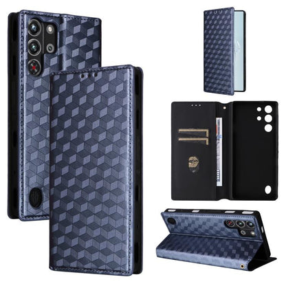 Cubic Grid Texture Flip Leather Phone Case, For ZTE Nubia S 5G / A403ZT, For ZTE Blade V70 Design 4G, For ZTE Blade V70 Max / nubia V70 Max, For ZTE nubia Z70 Ultra, For ZTE Blade V70 4G / nubia V70 4G, For ZTE nubia RedMagic 10 Pro / 10 Pro+          ...