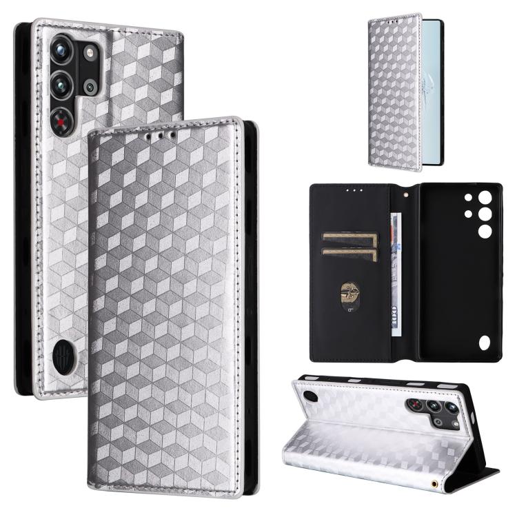 Cubic Grid Texture Flip Leather Phone Case, For ZTE Nubia S 5G / A403ZT, For ZTE Blade V70 Design 4G, For ZTE Blade V70 Max / nubia V70 Max, For ZTE nubia Z70 Ultra, For ZTE Blade V70 4G / nubia V70 4G, For ZTE nubia RedMagic 10 Pro / 10 Pro+          ...