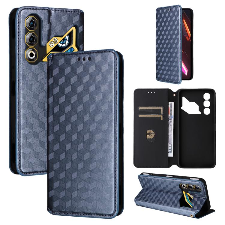 Cubic Grid Texture Flip Leather Phone Case, For ZTE nubia Air 5G, For ZTE nubia Z80 UItra, For ZTE nubia RedMagic 11 Pro+, For ZTE Blade A76 4G, For ZTE Blade A76 5G, For ZTE Blade A36 4G / nubia A36 4G, For ZTE nubia Neo 3 5G                          ...