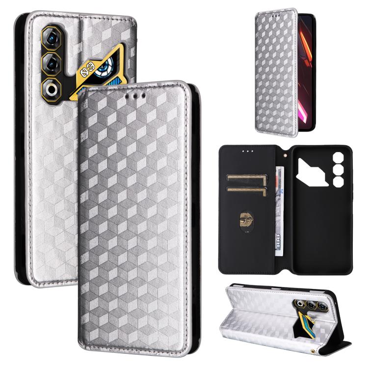 Cubic Grid Texture Flip Leather Phone Case, For ZTE nubia Air 5G, For ZTE nubia Z80 UItra, For ZTE nubia RedMagic 11 Pro+, For ZTE Blade A76 4G, For ZTE Blade A76 5G, For ZTE Blade A36 4G / nubia A36 4G, For ZTE nubia Neo 3 5G                          ...