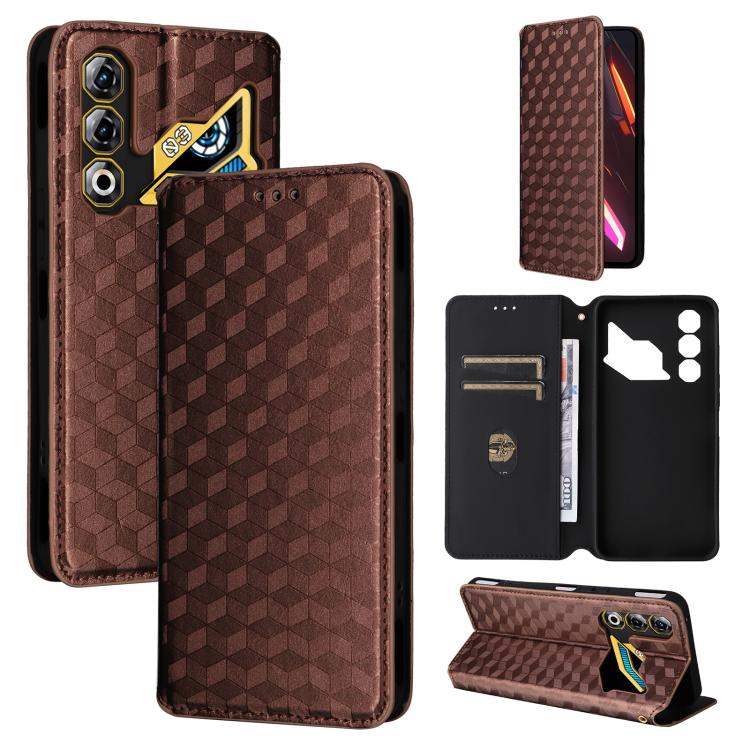 Cubic Grid Texture Flip Leather Phone Case, For ZTE nubia Air 5G, For ZTE nubia Z80 UItra, For ZTE nubia RedMagic 11 Pro+, For ZTE Blade A76 4G, For ZTE Blade A76 5G, For ZTE Blade A36 4G / nubia A36 4G, For ZTE nubia Neo 3 5G                          ...