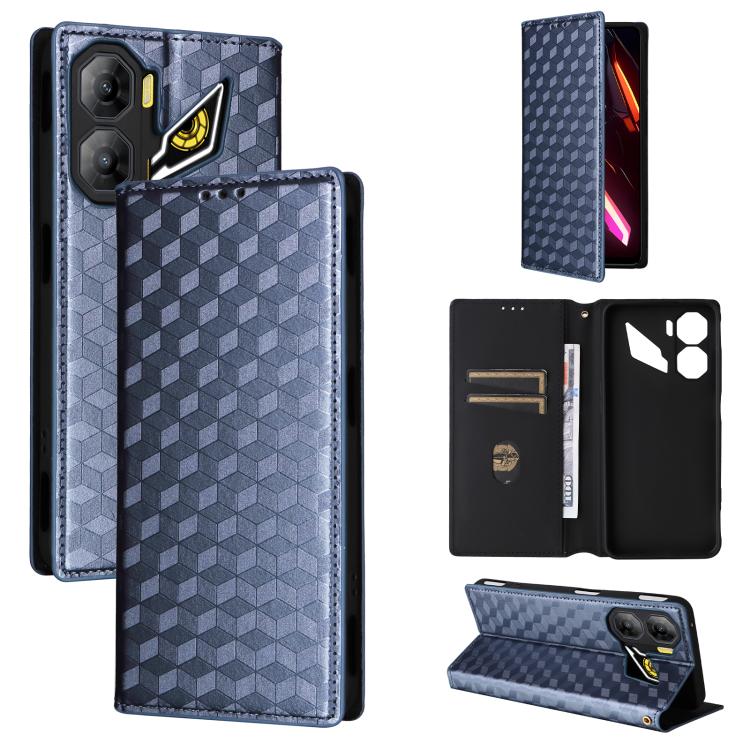 Cubic Grid Texture Flip Leather Phone Case, For ZTE nubia Air 5G, For ZTE nubia Z80 UItra, For ZTE nubia RedMagic 11 Pro+, For ZTE Blade A76 4G, For ZTE Blade A76 5G, For ZTE Blade A36 4G / nubia A36 4G, For ZTE nubia Neo 3 5G                          ...