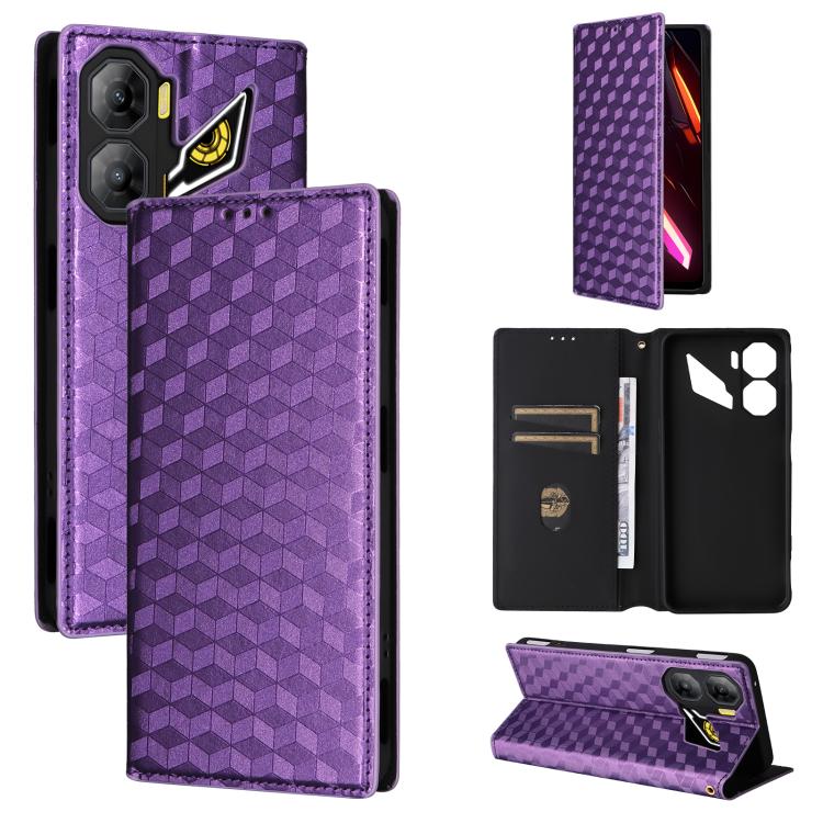 Cubic Grid Texture Flip Leather Phone Case, For ZTE nubia Air 5G, For ZTE nubia Z80 UItra, For ZTE nubia RedMagic 11 Pro+, For ZTE Blade A76 4G, For ZTE Blade A76 5G, For ZTE Blade A36 4G / nubia A36 4G, For ZTE nubia Neo 3 5G                          ...