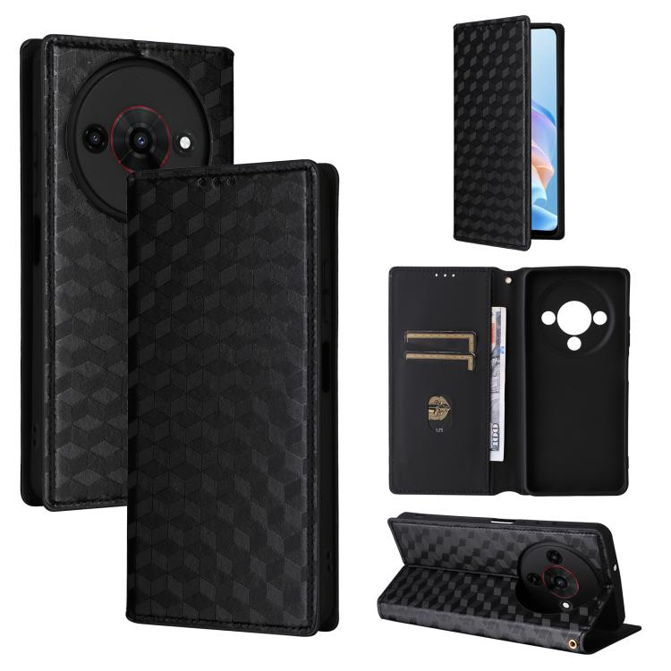 Cubic Grid Texture Flip Leather Phone Case, For ZTE nubia Air 5G, For ZTE nubia Z80 UItra, For ZTE nubia RedMagic 11 Pro+, For ZTE Blade A76 4G, For ZTE Blade A76 5G, For ZTE Blade A36 4G / nubia A36 4G, For ZTE nubia Neo 3 5G                          ...