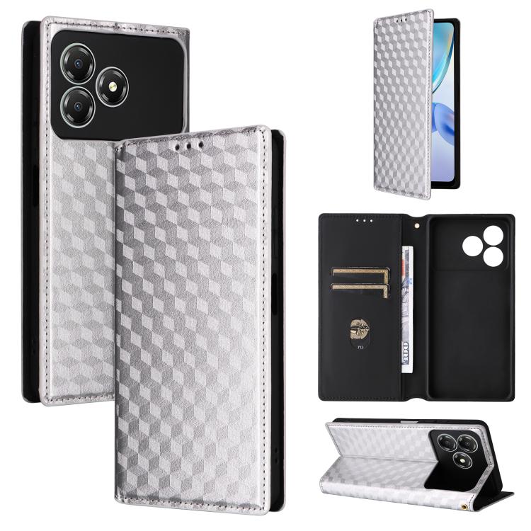 Cubic Grid Texture Flip Leather Phone Case, For ZTE nubia Air 5G, For ZTE nubia Z80 UItra, For ZTE nubia RedMagic 11 Pro+, For ZTE Blade A76 4G, For ZTE Blade A76 5G, For ZTE Blade A36 4G / nubia A36 4G, For ZTE nubia Neo 3 5G                          ...