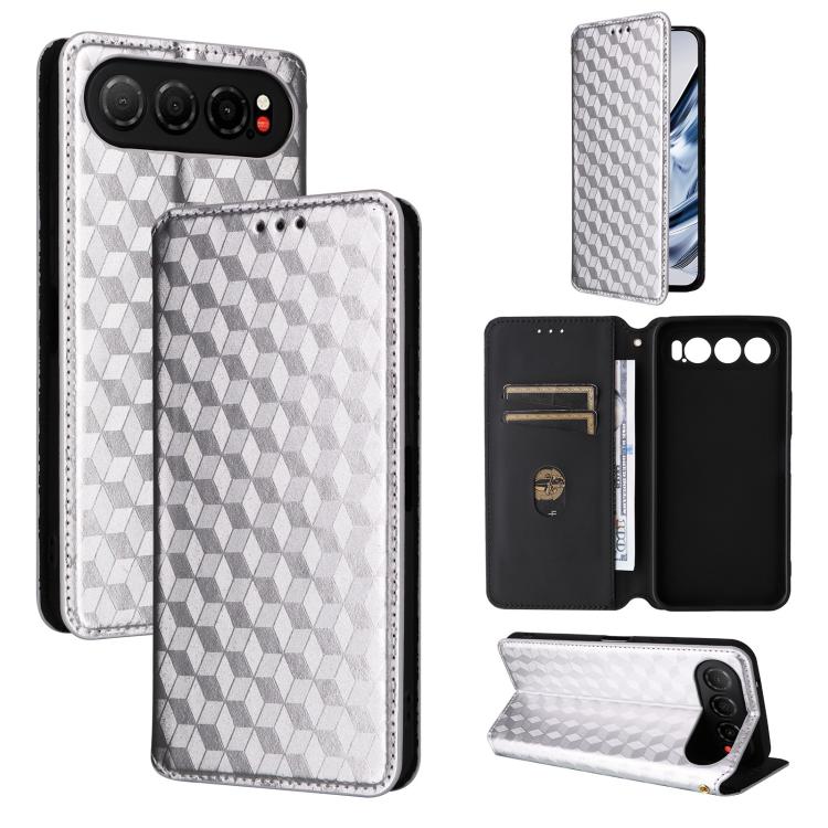 Cubic Grid Texture Flip Leather Phone Case, For ZTE nubia Air 5G, For ZTE nubia Z80 UItra, For ZTE nubia RedMagic 11 Pro+, For ZTE Blade A76 4G, For ZTE Blade A76 5G, For ZTE Blade A36 4G / nubia A36 4G, For ZTE nubia Neo 3 5G                          ...