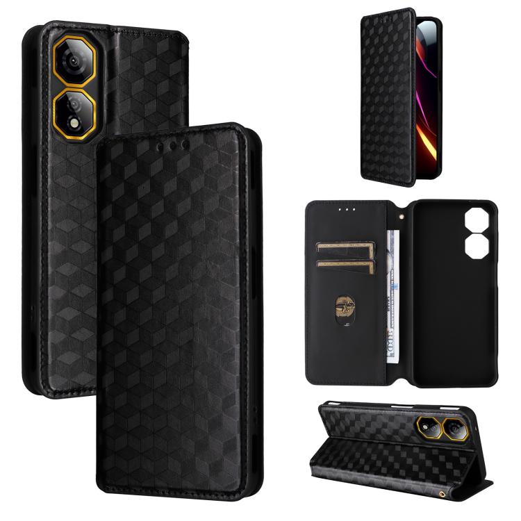 Cubic Grid Texture Flip Leather Phone Case, For ZTE nubia Focus Pro 5G, For ZTE nubia Neo 2 5G, For ZTE nubia Music / Z2353, For ZTE Blade A34, For ZTE Libero 5G IV / nubia LVY, For ZTE nubia Z60 Ultra 5G, For ZTE Blade A54                             ...