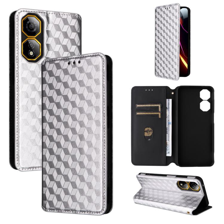 Cubic Grid Texture Flip Leather Phone Case, For ZTE nubia Focus Pro 5G, For ZTE nubia Neo 2 5G, For ZTE nubia Music / Z2353, For ZTE Blade A34, For ZTE Libero 5G IV / nubia LVY, For ZTE nubia Z60 Ultra 5G, For ZTE Blade A54                             ...