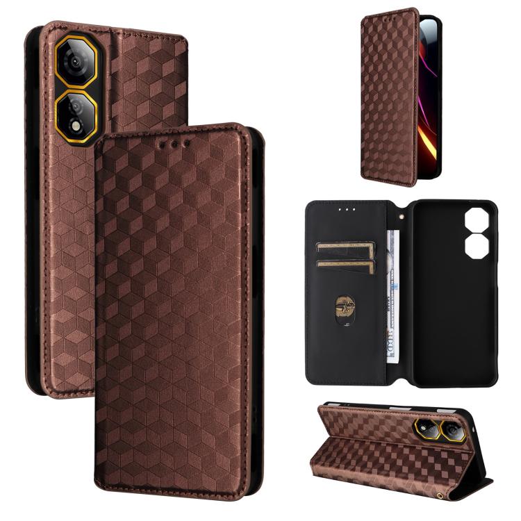Cubic Grid Texture Flip Leather Phone Case, For ZTE nubia Focus Pro 5G, For ZTE nubia Neo 2 5G, For ZTE nubia Music / Z2353, For ZTE Blade A34, For ZTE Libero 5G IV / nubia LVY, For ZTE nubia Z60 Ultra 5G, For ZTE Blade A54                             ...