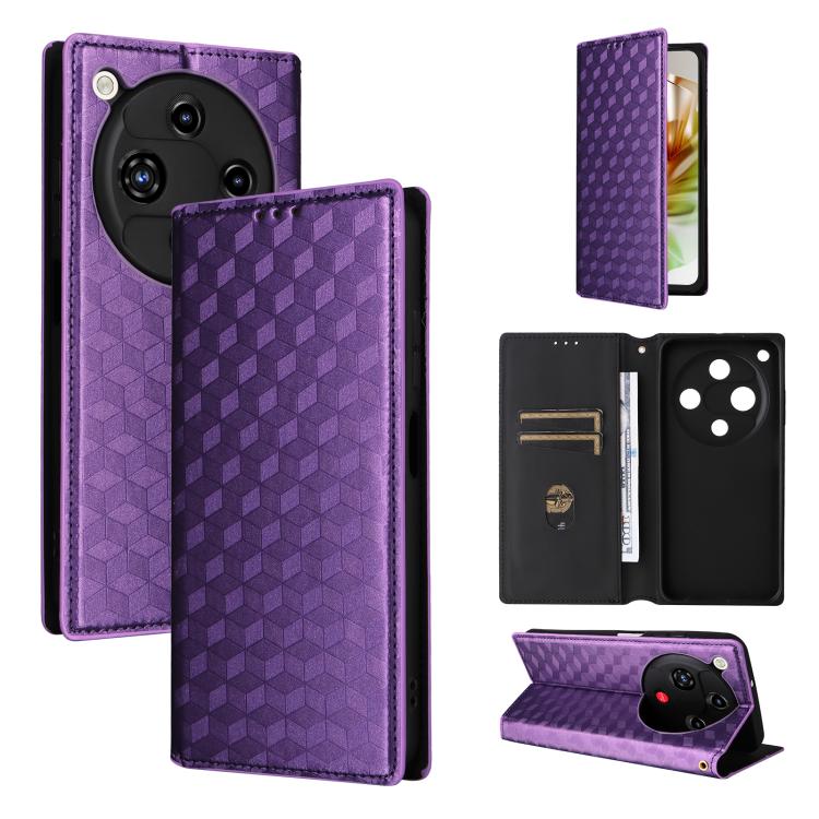 Cubic Grid Texture Flip Leather Phone Case, For ZTE nubia Air 5G, For ZTE nubia Z80 UItra, For ZTE nubia RedMagic 11 Pro+, For ZTE Blade A76 4G, For ZTE Blade A76 5G, For ZTE Blade A36 4G / nubia A36 4G, For ZTE nubia Neo 3 5G                          ...