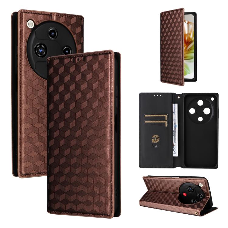 Cubic Grid Texture Flip Leather Phone Case, For ZTE nubia Air 5G, For ZTE nubia Z80 UItra, For ZTE nubia RedMagic 11 Pro+, For ZTE Blade A76 4G, For ZTE Blade A76 5G, For ZTE Blade A36 4G / nubia A36 4G, For ZTE nubia Neo 3 5G                          ...