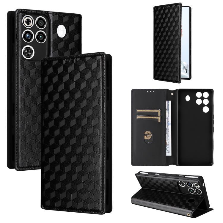 Cubic Grid Texture Flip Leather Phone Case, For ZTE nubia Air 5G, For ZTE nubia Z80 UItra, For ZTE nubia RedMagic 11 Pro+, For ZTE Blade A76 4G, For ZTE Blade A76 5G, For ZTE Blade A36 4G / nubia A36 4G, For ZTE nubia Neo 3 5G                          ...