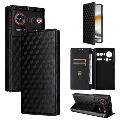 Cubic Grid Texture Flip Leather Phone Case, For ZTE nubia Air 5G, For ZTE nubia Z80 UItra, For ZTE nubia RedMagic 11 Pro+, For ZTE Blade A76 4G, For ZTE Blade A76 5G, For ZTE Blade A36 4G / nubia A36 4G, For ZTE nubia Neo 3 5G                          ...