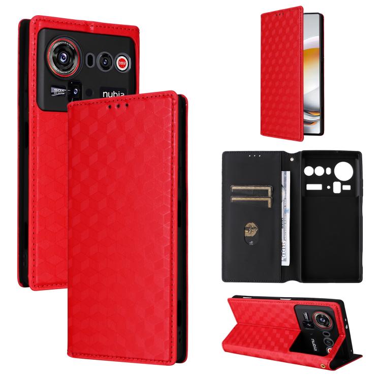 Cubic Grid Texture Flip Leather Phone Case, For ZTE nubia Air 5G, For ZTE nubia Z80 UItra, For ZTE nubia RedMagic 11 Pro+, For ZTE Blade A76 4G, For ZTE Blade A76 5G, For ZTE Blade A36 4G / nubia A36 4G, For ZTE nubia Neo 3 5G                          ...