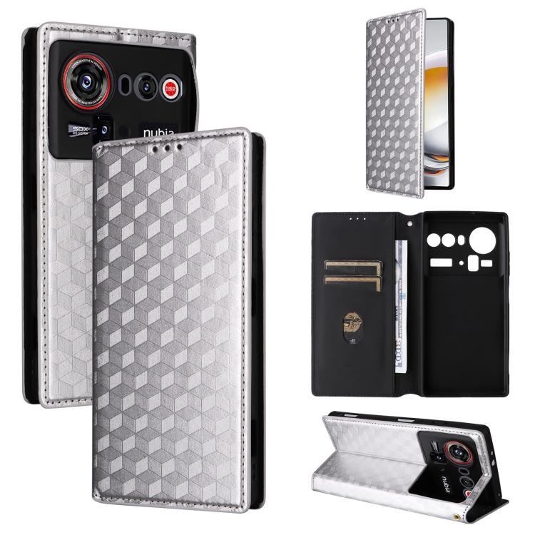 Cubic Grid Texture Flip Leather Phone Case, For ZTE nubia Air 5G, For ZTE nubia Z80 UItra, For ZTE nubia RedMagic 11 Pro+, For ZTE Blade A76 4G, For ZTE Blade A76 5G, For ZTE Blade A36 4G / nubia A36 4G, For ZTE nubia Neo 3 5G                          ...