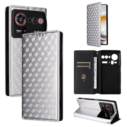 Cubic Grid Texture Flip Leather Phone Case, For ZTE nubia Air 5G, For ZTE nubia Z80 UItra, For ZTE nubia RedMagic 11 Pro+, For ZTE Blade A76 4G, For ZTE Blade A76 5G, For ZTE Blade A36 4G / nubia A36 4G, For ZTE nubia Neo 3 5G                          ...