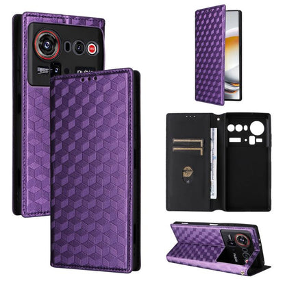Cubic Grid Texture Flip Leather Phone Case, For ZTE nubia Air 5G, For ZTE nubia Z80 UItra, For ZTE nubia RedMagic 11 Pro+, For ZTE Blade A76 4G, For ZTE Blade A76 5G, For ZTE Blade A36 4G / nubia A36 4G, For ZTE nubia Neo 3 5G                          ...