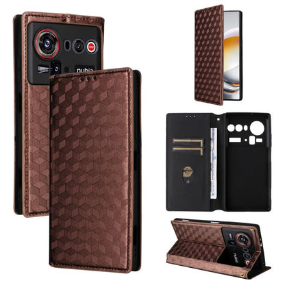 Cubic Grid Texture Flip Leather Phone Case, For ZTE nubia Air 5G, For ZTE nubia Z80 UItra, For ZTE nubia RedMagic 11 Pro+, For ZTE Blade A76 4G, For ZTE Blade A76 5G, For ZTE Blade A36 4G / nubia A36 4G, For ZTE nubia Neo 3 5G                          ...