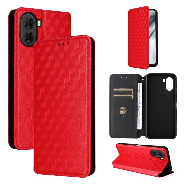 Cubic Grid Texture Flip Leather Phone Case, For ZTE nubia A57 4G, For ZTE nubia Air Pro 5G, For ZTE Kantan Sumaho5 A601ZT, For ZTE nubia Neo 5 Pro 5G, For ZTE nubia Neo 5 5G, For ZTE nubia P9 Pro 5G / Optus X Pro 2 5G, For ZTE nubia Neo 5 GT 5G        ...