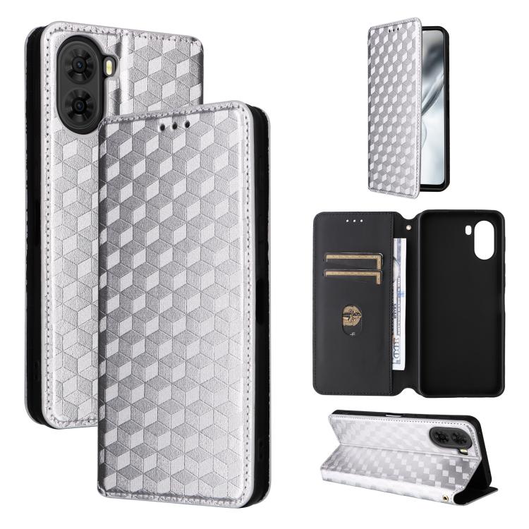 Cubic Grid Texture Flip Leather Phone Case, For ZTE nubia A57 4G, For ZTE nubia Air Pro 5G, For ZTE Kantan Sumaho5 A601ZT, For ZTE nubia Neo 5 Pro 5G, For ZTE nubia Neo 5 5G, For ZTE nubia P9 Pro 5G / Optus X Pro 2 5G, For ZTE nubia Neo 5 GT 5G        ...