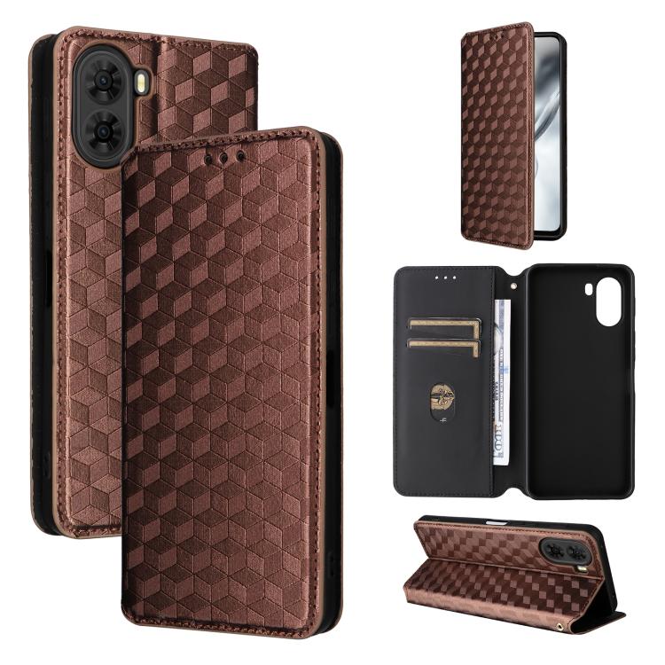 Cubic Grid Texture Flip Leather Phone Case, For ZTE nubia A57 4G, For ZTE nubia Air Pro 5G, For ZTE Kantan Sumaho5 A601ZT, For ZTE nubia Neo 5 Pro 5G, For ZTE nubia Neo 5 5G, For ZTE nubia P9 Pro 5G / Optus X Pro 2 5G, For ZTE nubia Neo 5 GT 5G        ...