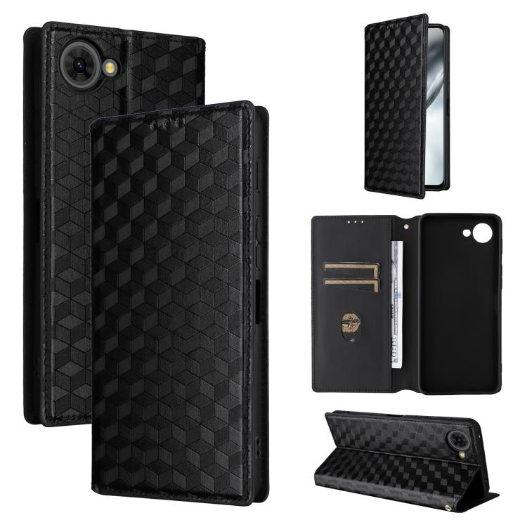 Cubic Grid Texture Flip Leather Phone Case, For ZTE nubia A57 4G, For ZTE nubia Air Pro 5G, For ZTE Kantan Sumaho5 A601ZT, For ZTE nubia Neo 5 Pro 5G, For ZTE nubia Neo 5 5G, For ZTE nubia P9 Pro 5G / Optus X Pro 2 5G, For ZTE nubia Neo 5 GT 5G        ...