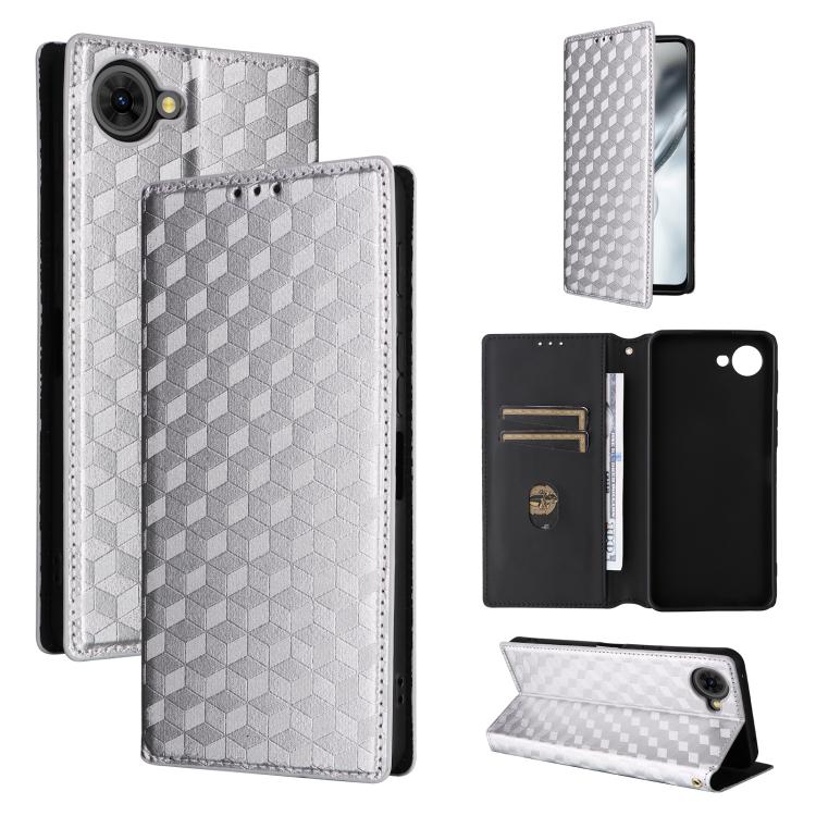 Cubic Grid Texture Flip Leather Phone Case, For ZTE nubia A57 4G, For ZTE nubia Air Pro 5G, For ZTE Kantan Sumaho5 A601ZT, For ZTE nubia Neo 5 Pro 5G, For ZTE nubia Neo 5 5G, For ZTE nubia P9 Pro 5G / Optus X Pro 2 5G, For ZTE nubia Neo 5 GT 5G        ...