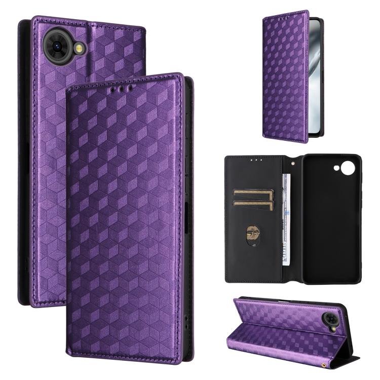 Cubic Grid Texture Flip Leather Phone Case, For ZTE nubia A57 4G, For ZTE nubia Air Pro 5G, For ZTE Kantan Sumaho5 A601ZT, For ZTE nubia Neo 5 Pro 5G, For ZTE nubia Neo 5 5G, For ZTE nubia P9 Pro 5G / Optus X Pro 2 5G, For ZTE nubia Neo 5 GT 5G        ...
