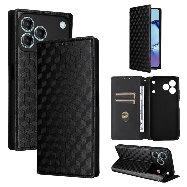 Cubic Grid Texture Flip Leather Phone Case, For ZTE nubia A57 4G, For ZTE nubia Air Pro 5G, For ZTE Kantan Sumaho5 A601ZT, For ZTE nubia Neo 5 Pro 5G, For ZTE nubia Neo 5 5G, For ZTE nubia P9 Pro 5G / Optus X Pro 2 5G, For ZTE nubia Neo 5 GT 5G        ...