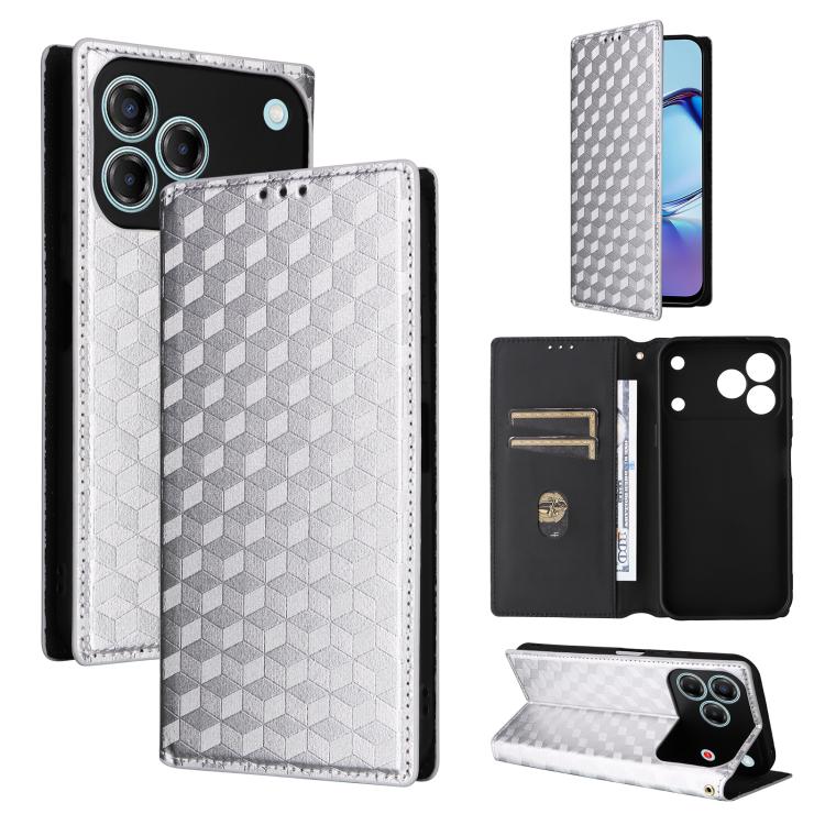 Cubic Grid Texture Flip Leather Phone Case, For ZTE nubia A57 4G, For ZTE nubia Air Pro 5G, For ZTE Kantan Sumaho5 A601ZT, For ZTE nubia Neo 5 Pro 5G, For ZTE nubia Neo 5 5G, For ZTE nubia P9 Pro 5G / Optus X Pro 2 5G, For ZTE nubia Neo 5 GT 5G        ...