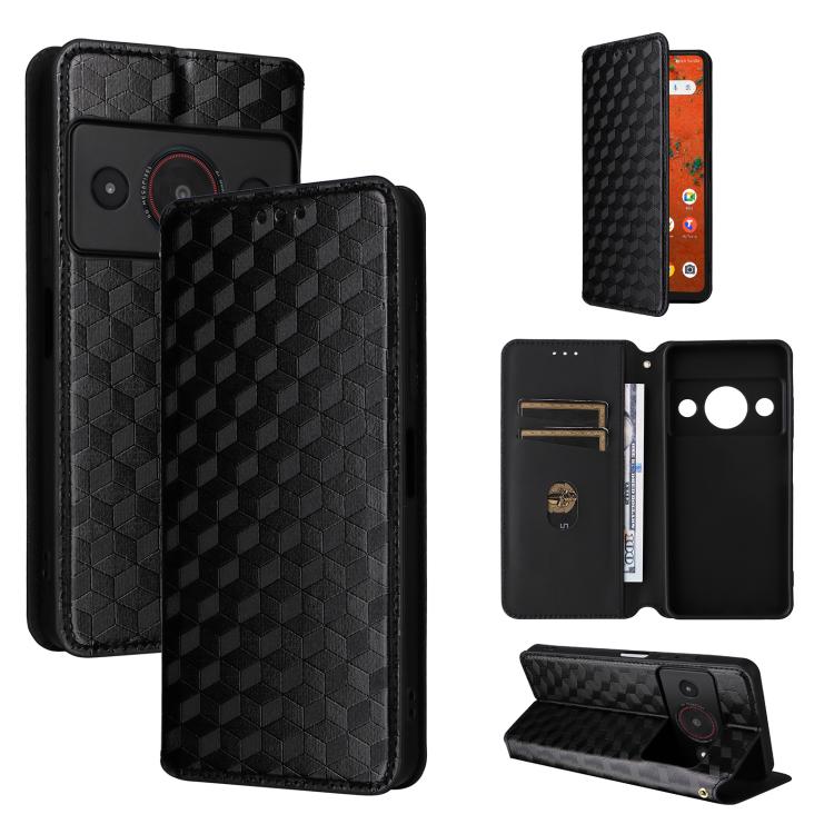 Cubic Grid Texture Flip Leather Phone Case, For ZTE nubia A57 4G, For ZTE nubia Air Pro 5G, For ZTE Kantan Sumaho5 A601ZT, For ZTE nubia Neo 5 Pro 5G, For ZTE nubia Neo 5 5G, For ZTE nubia P9 Pro 5G / Optus X Pro 2 5G, For ZTE nubia Neo 5 GT 5G        ...