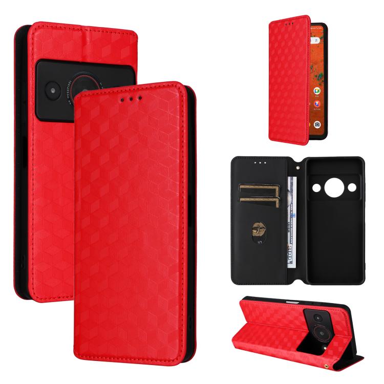 Cubic Grid Texture Flip Leather Phone Case, For ZTE nubia A57 4G, For ZTE nubia Air Pro 5G, For ZTE Kantan Sumaho5 A601ZT, For ZTE nubia Neo 5 Pro 5G, For ZTE nubia Neo 5 5G, For ZTE nubia P9 Pro 5G / Optus X Pro 2 5G, For ZTE nubia Neo 5 GT 5G        ...