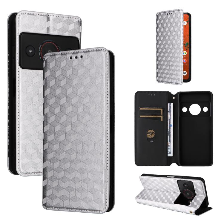 Cubic Grid Texture Flip Leather Phone Case, For ZTE nubia A57 4G, For ZTE nubia Air Pro 5G, For ZTE Kantan Sumaho5 A601ZT, For ZTE nubia Neo 5 Pro 5G, For ZTE nubia Neo 5 5G, For ZTE nubia P9 Pro 5G / Optus X Pro 2 5G, For ZTE nubia Neo 5 GT 5G        ...