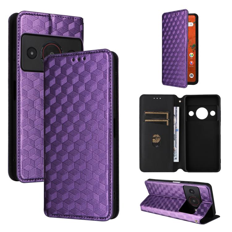 Cubic Grid Texture Flip Leather Phone Case, For ZTE nubia A57 4G, For ZTE nubia Air Pro 5G, For ZTE Kantan Sumaho5 A601ZT, For ZTE nubia Neo 5 Pro 5G, For ZTE nubia Neo 5 5G, For ZTE nubia P9 Pro 5G / Optus X Pro 2 5G, For ZTE nubia Neo 5 GT 5G        ...