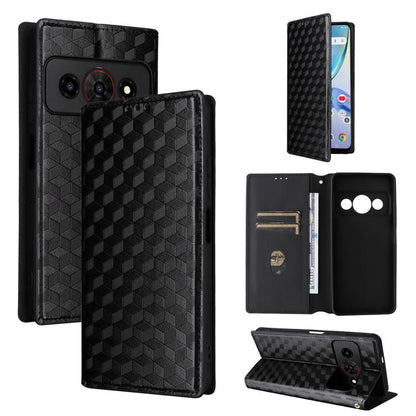 Cubic Grid Texture Flip Leather Phone Case, For ZTE nubia A57 4G, For ZTE nubia Air Pro 5G, For ZTE Kantan Sumaho5 A601ZT, For ZTE nubia Neo 5 Pro 5G, For ZTE nubia Neo 5 5G, For ZTE nubia P9 Pro 5G / Optus X Pro 2 5G, For ZTE nubia Neo 5 GT 5G        ...