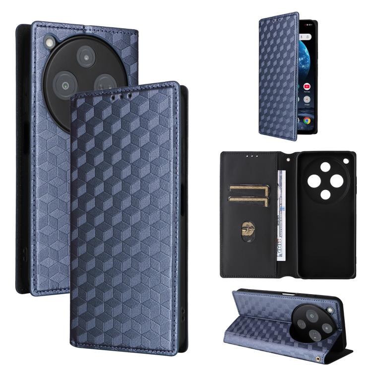 Cubic Grid Texture Flip Leather Phone Case, For ZTE nubia A57 4G, For ZTE nubia Air Pro 5G, For ZTE Kantan Sumaho5 A601ZT, For ZTE nubia Neo 5 Pro 5G, For ZTE nubia Neo 5 5G, For ZTE nubia P9 Pro 5G / Optus X Pro 2 5G, For ZTE nubia Neo 5 GT 5G        ...
