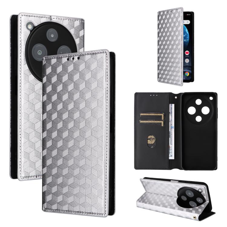 Cubic Grid Texture Flip Leather Phone Case, For ZTE nubia A57 4G, For ZTE nubia Air Pro 5G, For ZTE Kantan Sumaho5 A601ZT, For ZTE nubia Neo 5 Pro 5G, For ZTE nubia Neo 5 5G, For ZTE nubia P9 Pro 5G / Optus X Pro 2 5G, For ZTE nubia Neo 5 GT 5G        ...