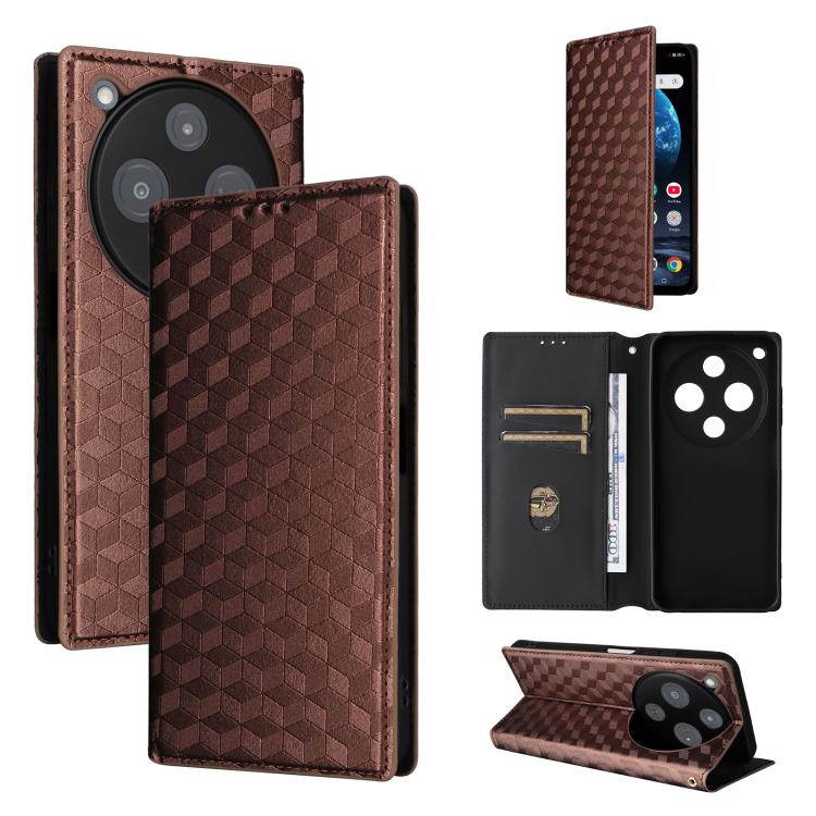 Cubic Grid Texture Flip Leather Phone Case, For ZTE nubia A57 4G, For ZTE nubia Air Pro 5G, For ZTE Kantan Sumaho5 A601ZT, For ZTE nubia Neo 5 Pro 5G, For ZTE nubia Neo 5 5G, For ZTE nubia P9 Pro 5G / Optus X Pro 2 5G, For ZTE nubia Neo 5 GT 5G        ...
