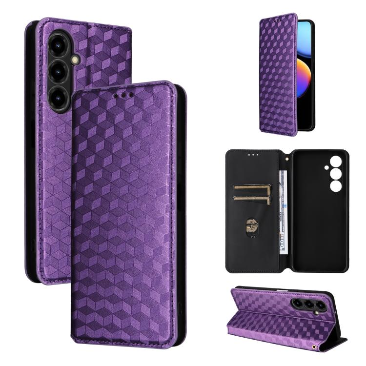 Cubic Grid Texture Flip Leather Phone Case, For ZTE nubia A57 4G, For ZTE nubia Air Pro 5G, For ZTE Kantan Sumaho5 A601ZT, For ZTE nubia Neo 5 Pro 5G, For ZTE nubia Neo 5 5G, For ZTE nubia P9 Pro 5G / Optus X Pro 2 5G, For ZTE nubia Neo 5 GT 5G        ...