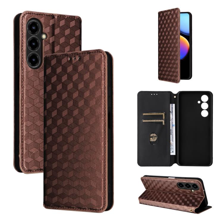 Cubic Grid Texture Flip Leather Phone Case, For ZTE nubia A57 4G, For ZTE nubia Air Pro 5G, For ZTE Kantan Sumaho5 A601ZT, For ZTE nubia Neo 5 Pro 5G, For ZTE nubia Neo 5 5G, For ZTE nubia P9 Pro 5G / Optus X Pro 2 5G, For ZTE nubia Neo 5 GT 5G        ...