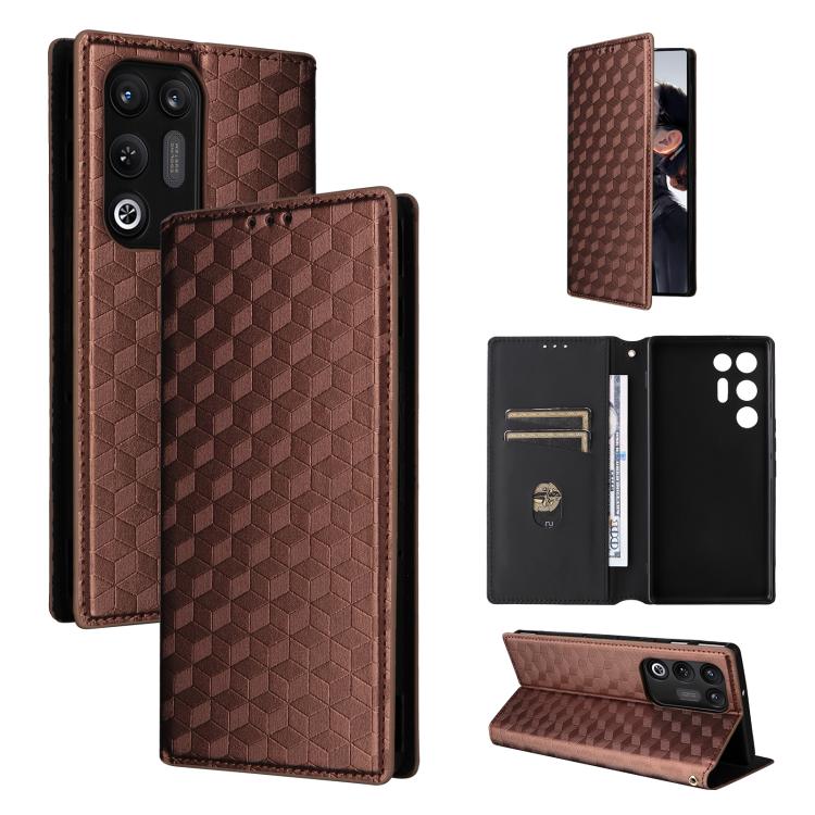 Cubic Grid Texture Flip Leather Phone Case, For ZTE nubia A57 4G, For ZTE nubia Air Pro 5G, For ZTE Kantan Sumaho5 A601ZT, For ZTE nubia Neo 5 Pro 5G, For ZTE nubia Neo 5 5G, For ZTE nubia P9 Pro 5G / Optus X Pro 2 5G, For ZTE nubia Neo 5 GT 5G        ...