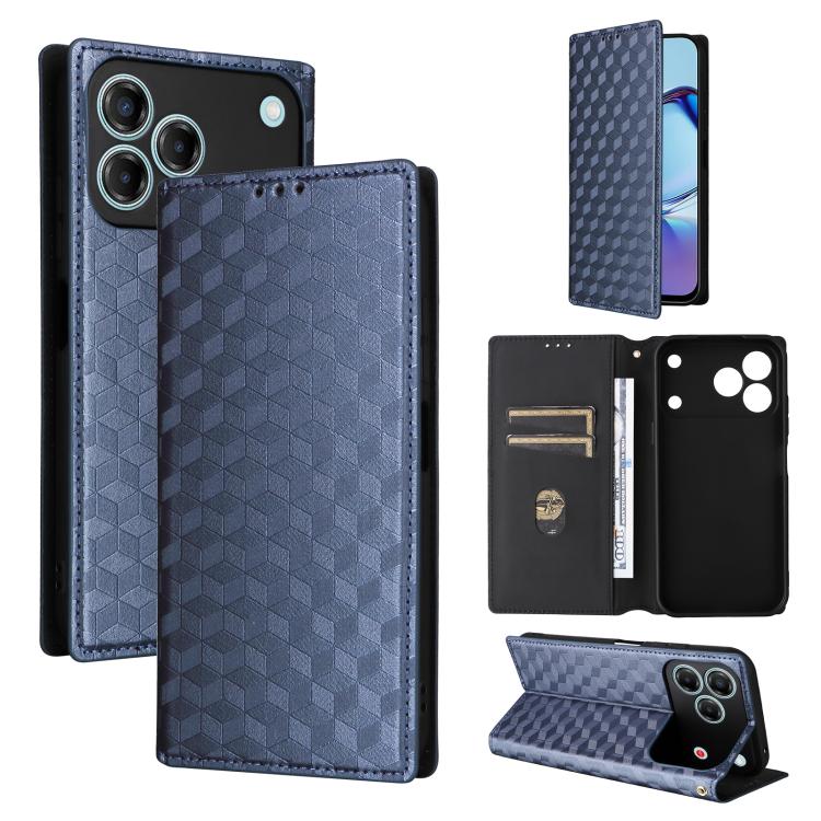 Cubic Grid Texture Flip Leather Phone Case, For ZTE nubia A57 4G, For ZTE nubia Air Pro 5G, For ZTE Kantan Sumaho5 A601ZT, For ZTE nubia Neo 5 Pro 5G, For ZTE nubia Neo 5 5G, For ZTE nubia P9 Pro 5G / Optus X Pro 2 5G, For ZTE nubia Neo 5 GT 5G        ...