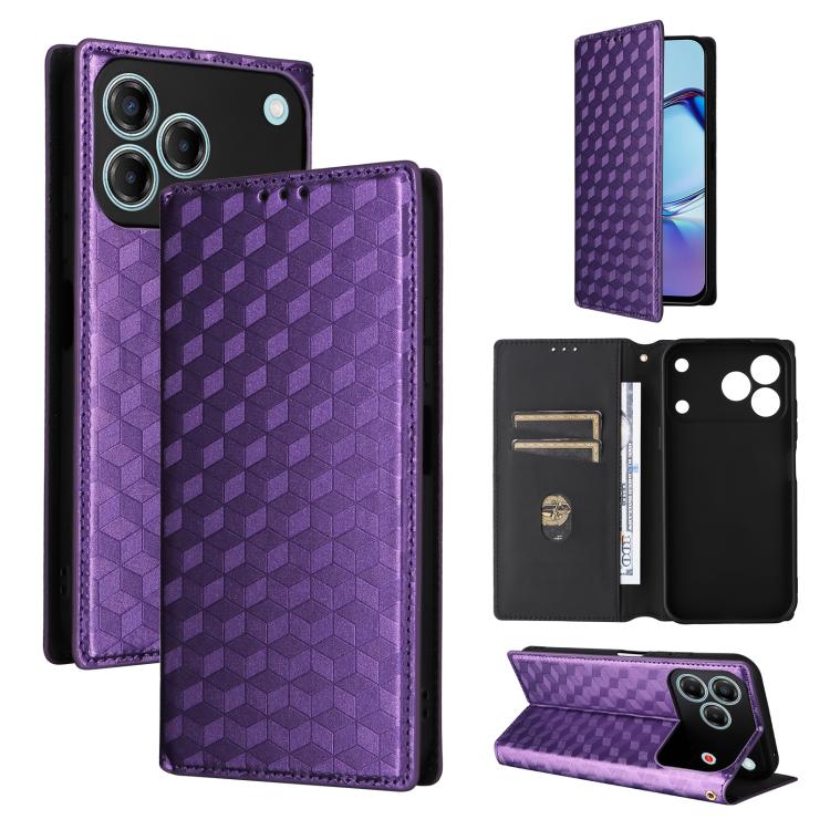 Cubic Grid Texture Flip Leather Phone Case, For ZTE nubia A57 4G, For ZTE nubia Air Pro 5G, For ZTE Kantan Sumaho5 A601ZT, For ZTE nubia Neo 5 Pro 5G, For ZTE nubia Neo 5 5G, For ZTE nubia P9 Pro 5G / Optus X Pro 2 5G, For ZTE nubia Neo 5 GT 5G        ...