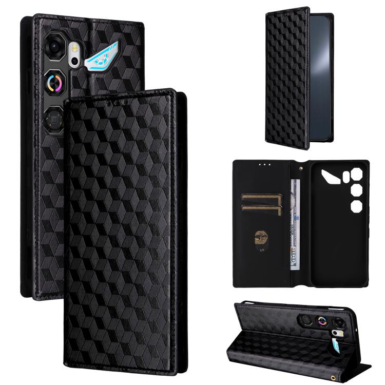 Cubic Grid Texture Flip Leather Phone Case, For ZTE nubia A57 4G, For ZTE nubia Air Pro 5G, For ZTE Kantan Sumaho5 A601ZT, For ZTE nubia Neo 5 Pro 5G, For ZTE nubia Neo 5 5G, For ZTE nubia P9 Pro 5G / Optus X Pro 2 5G, For ZTE nubia Neo 5 GT 5G        ...
