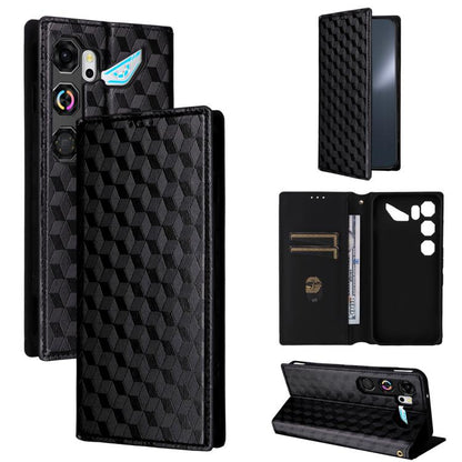 Cubic Grid Texture Flip Leather Phone Case, For ZTE nubia A57 4G, For ZTE nubia Air Pro 5G, For ZTE Kantan Sumaho5 A601ZT, For ZTE nubia Neo 5 Pro 5G, For ZTE nubia Neo 5 5G, For ZTE nubia P9 Pro 5G / Optus X Pro 2 5G, For ZTE nubia Neo 5 GT 5G        ...