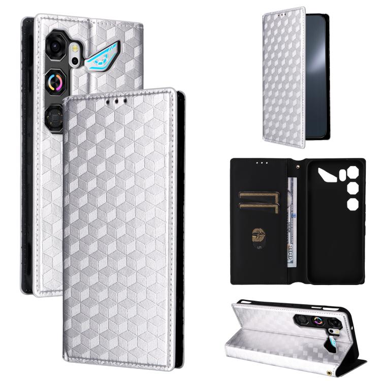 Cubic Grid Texture Flip Leather Phone Case, For ZTE nubia A57 4G, For ZTE nubia Air Pro 5G, For ZTE Kantan Sumaho5 A601ZT, For ZTE nubia Neo 5 Pro 5G, For ZTE nubia Neo 5 5G, For ZTE nubia P9 Pro 5G / Optus X Pro 2 5G, For ZTE nubia Neo 5 GT 5G        ...