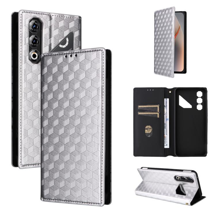 Cubic Grid Texture Flip Leather Phone Case, For ZTE nubia A57 4G, For ZTE nubia Air Pro 5G, For ZTE Kantan Sumaho5 A601ZT, For ZTE nubia Neo 5 Pro 5G, For ZTE nubia Neo 5 5G, For ZTE nubia P9 Pro 5G / Optus X Pro 2 5G, For ZTE nubia Neo 5 GT 5G        ...