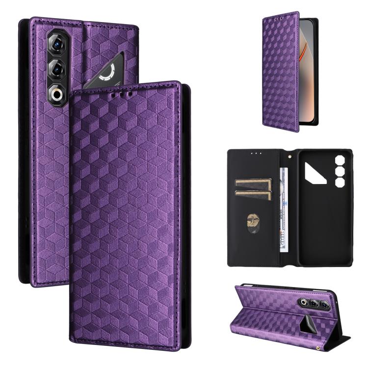Cubic Grid Texture Flip Leather Phone Case, For ZTE nubia A57 4G, For ZTE nubia Air Pro 5G, For ZTE Kantan Sumaho5 A601ZT, For ZTE nubia Neo 5 Pro 5G, For ZTE nubia Neo 5 5G, For ZTE nubia P9 Pro 5G / Optus X Pro 2 5G, For ZTE nubia Neo 5 GT 5G        ...